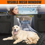 Sandy Paws™ Hard-Base Dog Back Seat Protector — Waterproof & Non-Slip