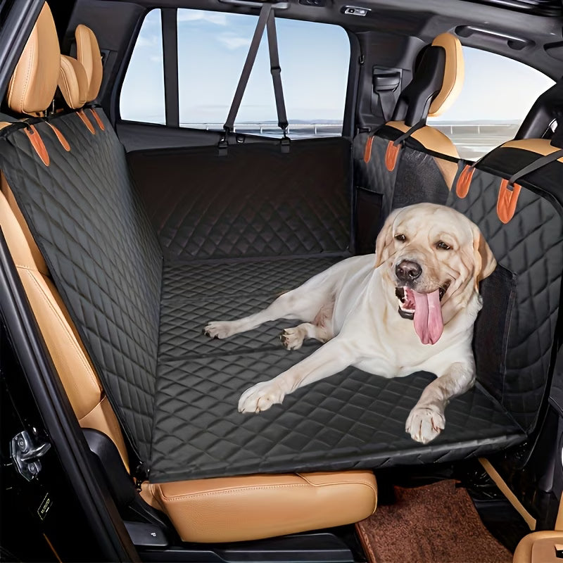 Sandy Paws™ Hard-Base Dog Back Seat Protector — Waterproof & Non-Slip
