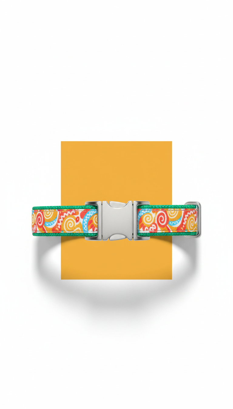 Zest Orange Patterned Collar