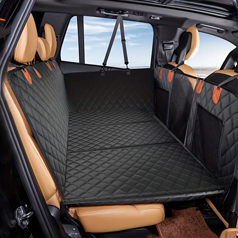 Sandy Paws™ Hard-Base Dog Back Seat Protector — Waterproof & Non-Slip